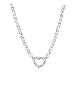Collana Donna Gioielli S\'agapò My Love in acciaio Cuore e cristalli syl05