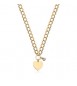 Collana Donna Gioielli S\'agapò My Love in acciaio dorato Cuore e cristallo bianco syl10
