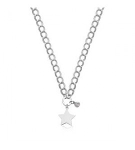 Collana Donna Gioielli S\'agapò My Love in acciaio Stella e cristallo bianco syl19