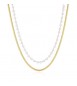 Collana Donna Gioielli S\'agapò Wisdom doppio filo in acciaio pvd oro con Perle swi06