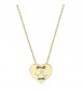 Collana donna gioielli Sagapò Be My Always in acciaio 316L pvd oro con Cuore e incisione Shine sbm41