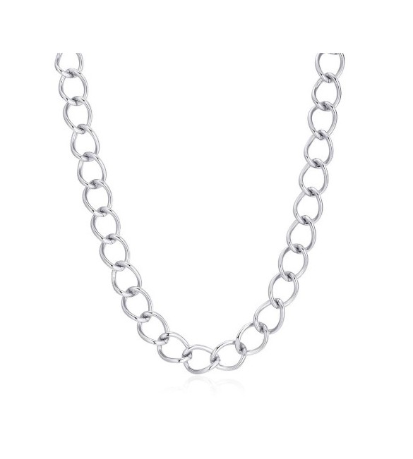 Collana Donna Gioielli Sagapò Chunky in acciaio catena grumetta larga shk29