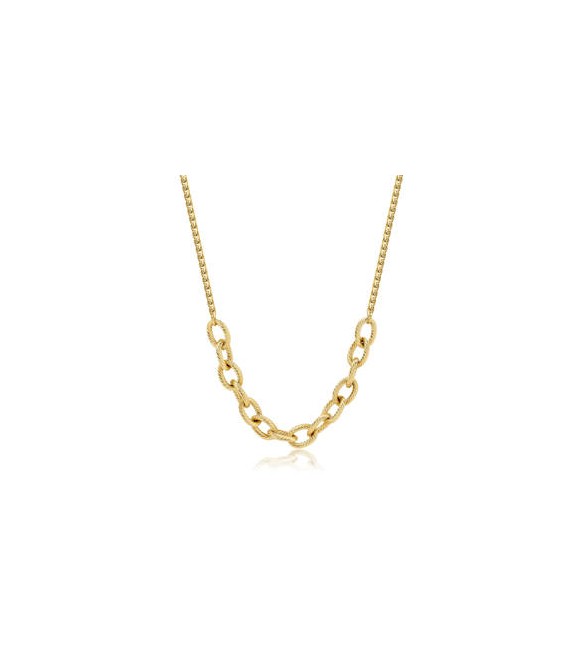 Collana Donna Gioielli Sagapò Chunky in acciaio dorato catena e spiga shk62
