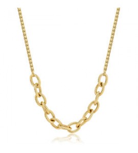 Collana Donna Gioielli Sagapò Chunky in acciaio dorato catena e spiga shk62