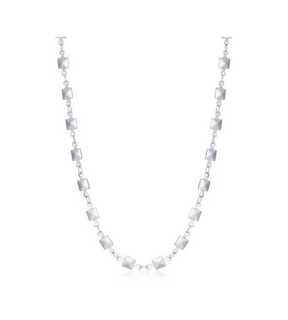 Collana Donna Gioielli Sagapò Chunky in acciaio maglia con borchie shk27