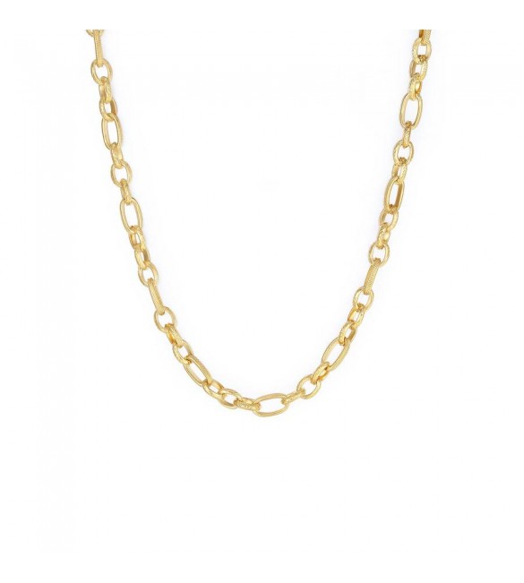 Collana Donna Gioielli Sagapò Chunky in acciaio pvd oro catena grande shk20
