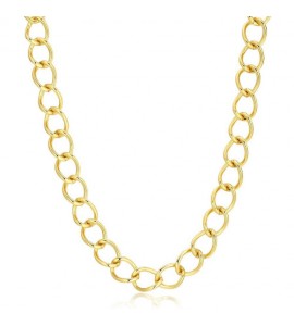 Collana Donna Gioielli Sagapò Chunky in acciaio pvd oro catena grumetta larga shk30