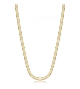 Collana Donna Gioielli Sagapò Chunky in acciaio pvd oro catena snake shk07