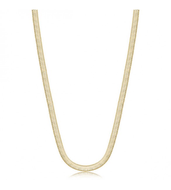 Collana Donna Gioielli Sagapò Chunky in acciaio pvd oro catena snake shk07