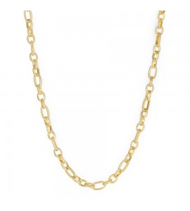 Collana Donna Gioielli Sagapò Chunky lunga in acciaio pvd oro catena grande shk22