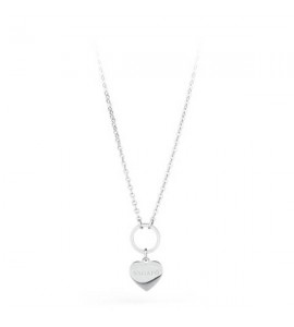 Collana donna gioielli Sagapò Happy in acciaio 316L con Cuore personalizzabile con charms shac1