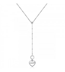 Collana donna gioielli Sagapò Happy in acciaio 316L con Cuore personalizzabile con charms shac19