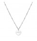 Collana donna gioielli Sagapò Happy in acciaio con Cuore personalizzabile con charms shac44