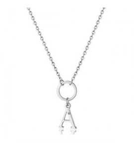 Collana Donna Gioielli Sagapò Happy in acciaio con lettera A shac65