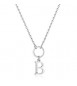 Collana Donna Gioielli Sagapò Happy in acciaio con lettera B shac66