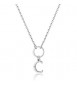 Collana Donna Gioielli Sagapò Happy in acciaio con lettera C shac67
