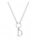 Collana Donna Gioielli Sagapò Happy in acciaio con lettera D shac68