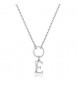 Collana Donna Gioielli Sagapò Happy in acciaio con lettera E shac69