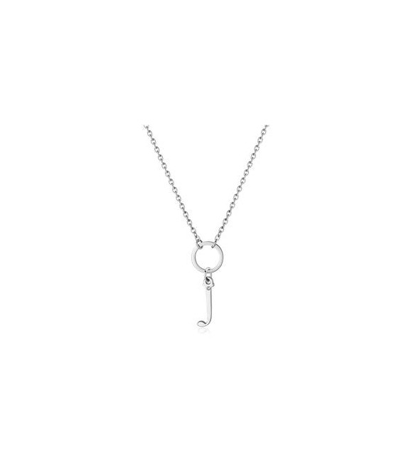 Collana Donna Gioielli Sagapò Happy in acciaio con lettera J shac74