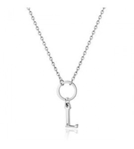 Collana Donna Gioielli Sagapò Happy in acciaio con lettera L shac76
