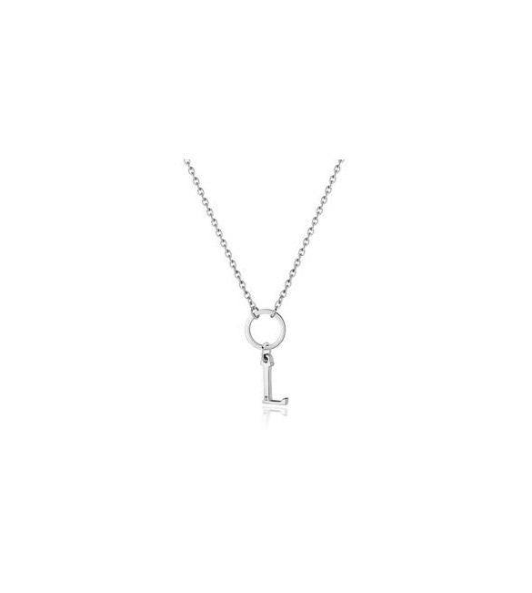 Collana Donna Gioielli Sagapò Happy in acciaio con lettera L shac76