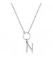 Collana Donna Gioielli Sagapò Happy in acciaio con lettera N shac78