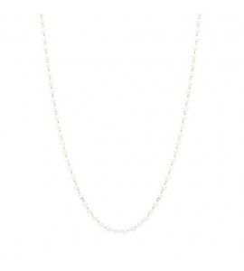 Collana donna gioielli Sagapò Happy in acciaio pvd oro e vetro Bianco shac58