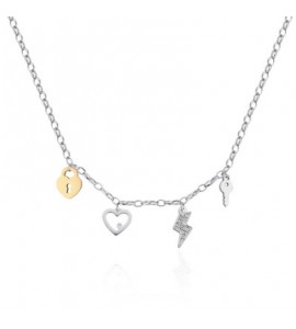 Collana Donna Gioielli Sagapò Happy in acciaio Saetta shar18