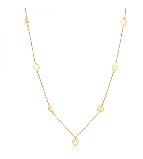 Collana donna gioielli Sagapò Hidden in acciaio 316L pvd oro shd02