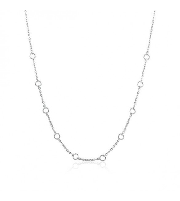 Collana donna gioielli Sagapò Letters in acciaio 316L con Cuore sltc1