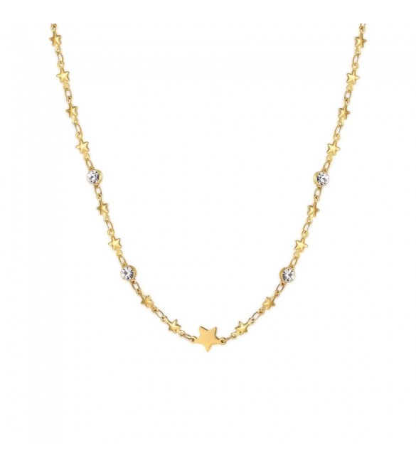 Collana Donna Gioielli Sagapò Luce in acciaio pvd oro con Stella sce09