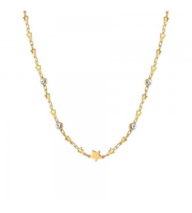 Collana Donna Gioielli Sagapò Luce in acciaio pvd oro con Stella sce09
