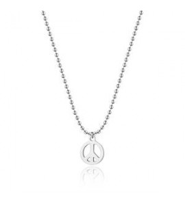 Collana Donna Gioielli Sagapò Smile in acciaio con simbolo della Pace ssm002