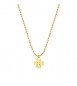 Collana Donna Gioielli Sagapò Smile in acciaio pvd oro con Quadrifoglio ssm006