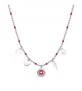 Collana Donna Gioielli Sagapò Vibes in acciaio 316L con pendenti svb01