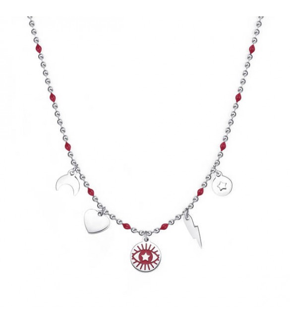 Collana Donna Gioielli Sagapò Vibes in acciaio 316L con pendenti svb01