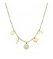 Collana Donna Gioielli Sagapò Vibes in acciaio 316L pvd oro con pendenti svb02