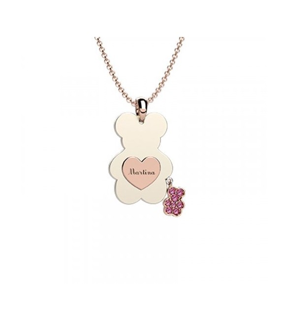 Collana Pendente Orso Mamma Bimbo Gioielli Nanan Bijou in Oro Corindone NGIO0014