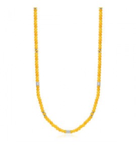 Collana Unisex Gioielli Sagapò Madera con sfere in vetro giallo ocra sad01