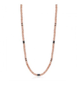 Collana Unisex Gioielli Sagapò Madera con sfere in vetro marrone pvd gun sad03