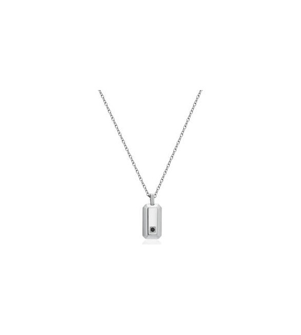 Collana Uomo Gioielli Brosway Forge in acciaio con piastrina bgf01