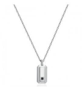 Collana Uomo Gioielli Brosway Forge in acciaio con piastrina bgf01