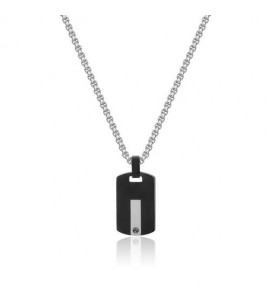 Collana Uomo Gioielli S\'agapò Tag Me Too acciaio pvd gun stg02