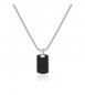 Collana Uomo Gioielli S\'agapò Tag Me Too acciaio smalto nero stg03