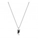 Collana Uomo Gioielli Sagapò Charisma in acciaio 316L Dente di Squalo e smalto nero shs03