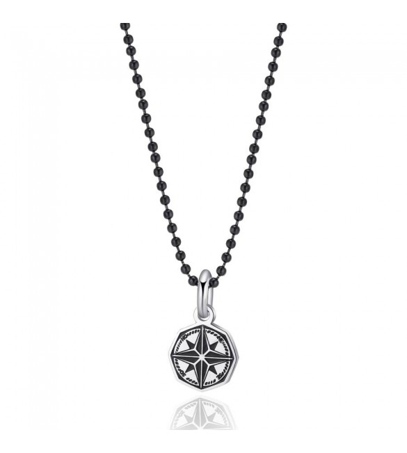 Collana Uomo Gioielli Sagapò Charisma in acciaio 316L Rosa dei Venti shs06