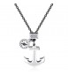 Collana uomo gioielli Sagapò Lifecord in acciaio 316L pvd gun metal e smalto nero slf05