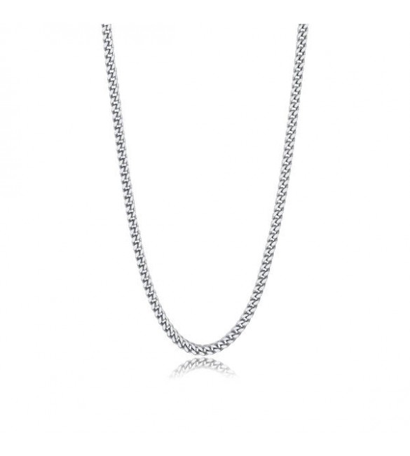 Collana Uomo Gioielli Sagapò Ripple in acciaio 316L catena spiga quadrata srp07