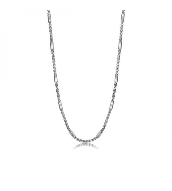 Collana Uomo Gioielli Sagapò Ripple in acciaio 316L catena veneziana rotonda srp03