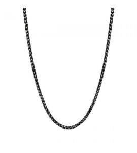 Collana Uomo Gioielli Sagapò Ripple in acciaio 316L pvd gun brunito catena spiga srp21